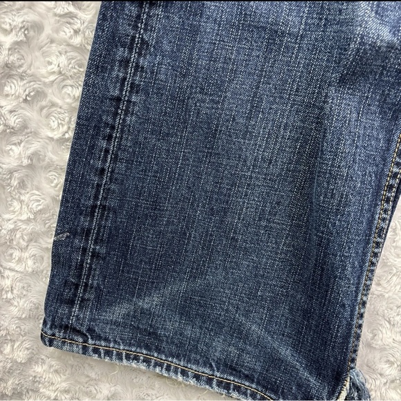 American Eagle Boot Cut Jeans Men's 32X32 Blue Dark Wash Denim Distressed - Picture 5 of 11